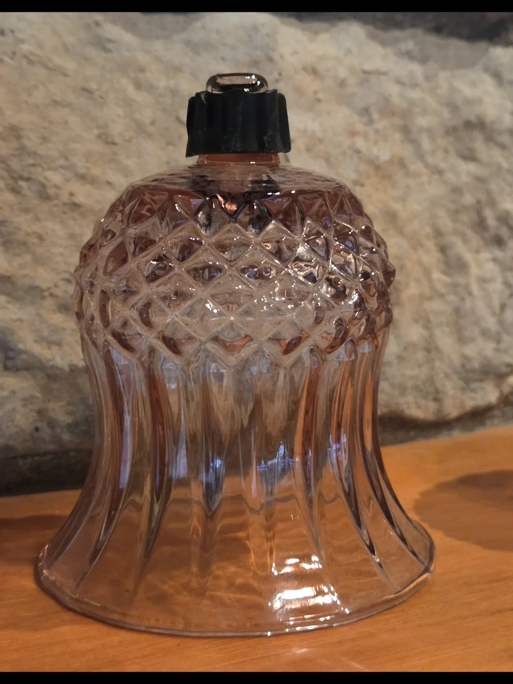 Lot  of 2 Vtg HOMCO 1201 Cathedral Diamond Plum Glass Votive Cup Candleholders